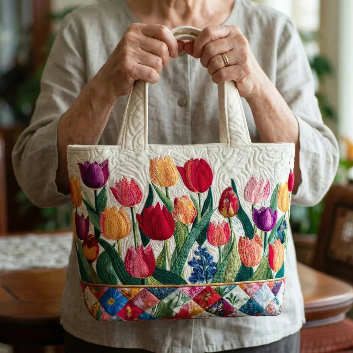 Sac Matelassé - Jardin de Tulipes