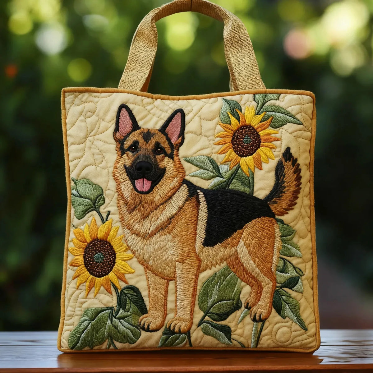 Sac Artisanal - Berger Allemand Fleuri